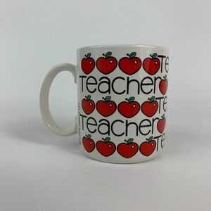 Teacher Apple Chris Davenport Gift Coffee Mug Vintage Minimalist Pop Art Kitsch